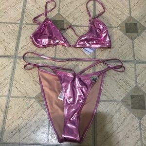 Forever21 Metallic pink/purple bikini